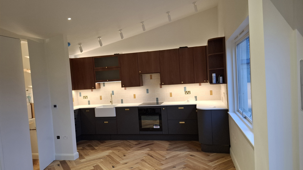 Modern kitchen installation with integrated plumbing for sink and appliances – residential project by EGFF Ltd